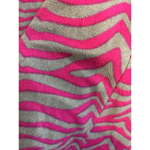 PJ Couture Large Pink Gray Zebra Print Wide Leg Pajama Pants - Picture 5 of 5